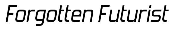 Forgotten Futurist font preview